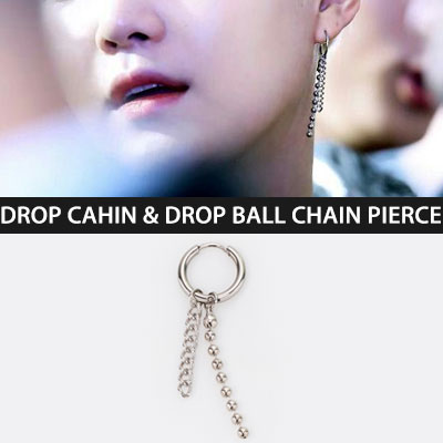 防弾少年団/BTS SUGA STYLE! ドロップチェーン＆ドロップボールチェーンピアス(3type)