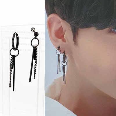 [UNISEX] BTS/Jungkook/V/防弾少年団 st. サージカルスチールレイヤードピアス (4type 1ea)