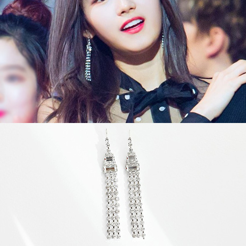 TWICE/SANA/トゥワイス/サナ st. キュービックロングドロップピアス (2color) 