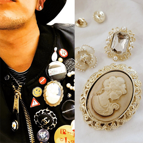 [UNISEX] GD st. マダムブローチセット (2color)