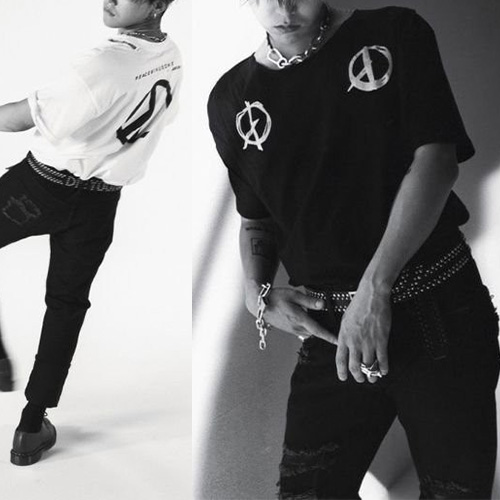 BIGBANG/GD/ジヨン st. ピース Tシャツ/半袖 (2color)