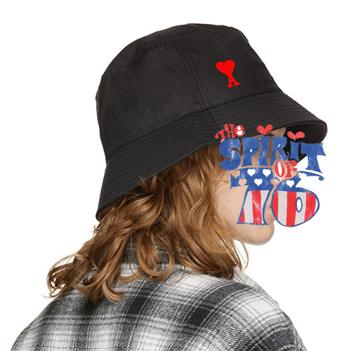 [UNISEX] レッドハートブラックバケットハット