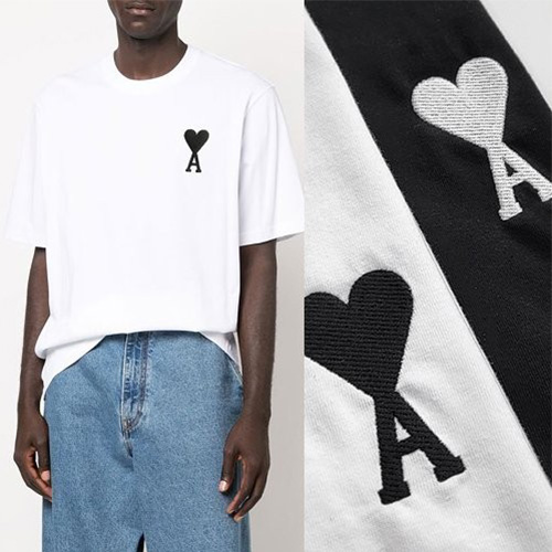 [AM] ハートTシャツ/半袖 (2color 2size)