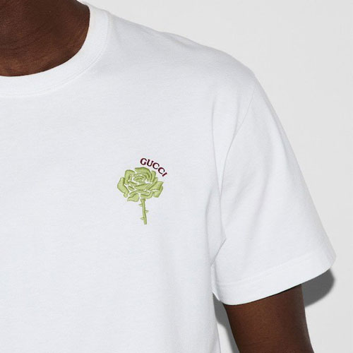 [GC] フラワ刺繍Tシャツ/半袖
